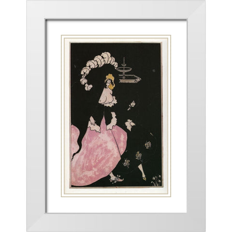 Messalina returning home White Modern Wood Framed Art Print with Double Matting by Beardsley, Aubrey