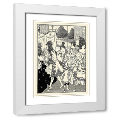 Rape of the Lock 1896 - Rape of the Lock White Modern Wood Framed Art Print with Double Matting by Beardsley, Aubrey