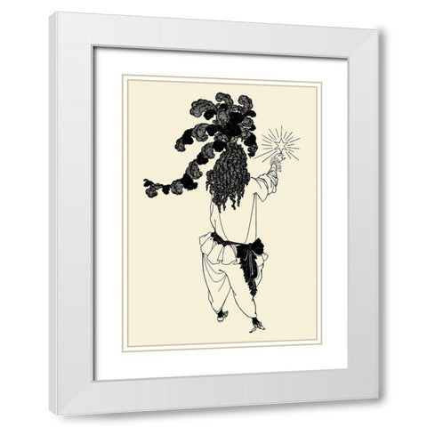 Rape of the Lock 1896 - The New Star White Modern Wood Framed Art Print with Double Matting by Beardsley, Aubrey