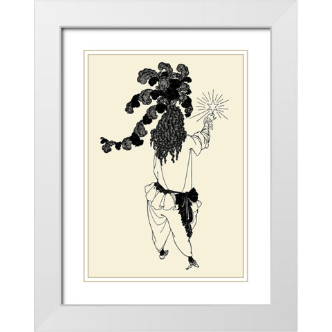 Rape of the Lock 1896 - The New Star White Modern Wood Framed Art Print with Double Matting by Beardsley, Aubrey