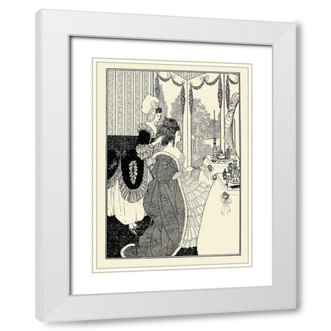 Rape of the Lock 1896 - The Toilet White Modern Wood Framed Art Print with Double Matting by Beardsley, Aubrey