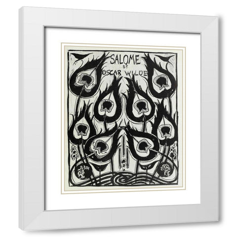 Salome 1894 - Cover design White Modern Wood Framed Art Print with Double Matting by Beardsley, Aubrey