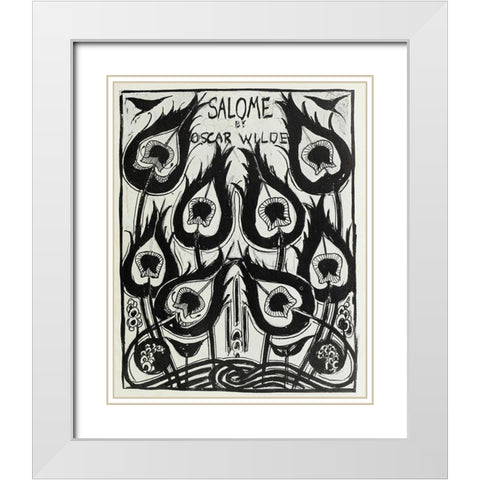 Salome 1894 - Cover design White Modern Wood Framed Art Print with Double Matting by Beardsley, Aubrey