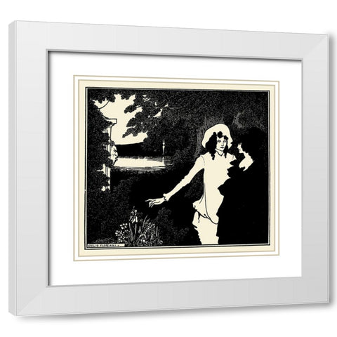 Savoy 1896 Vol.5 - Cover Design White Modern Wood Framed Art Print with Double Matting by Beardsley, Aubrey