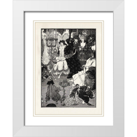 Under the Hill 1903 - Toilet of Helen White Modern Wood Framed Art Print with Double Matting by Beardsley, Aubrey