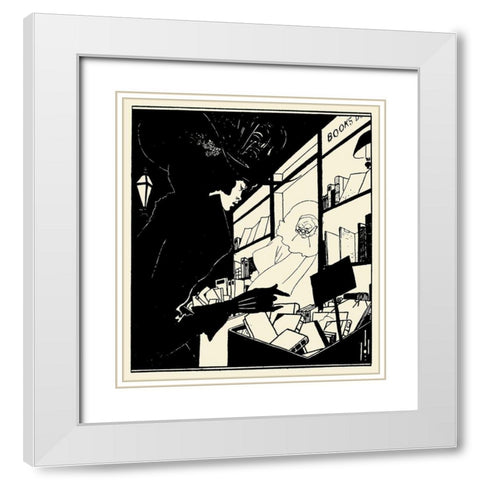 Yellow Book 1894 Vol.1 - BW White Modern Wood Framed Art Print with Double Matting by Beardsley, Aubrey