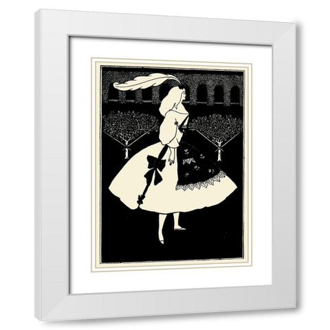 Yellow Book 1894 Vol.2 - Slippers of Cinderella White Modern Wood Framed Art Print with Double Matting by Beardsley, Aubrey