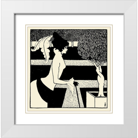 Yellow Book 1894 Vol.2 - Title page White Modern Wood Framed Art Print with Double Matting by Beardsley, Aubrey