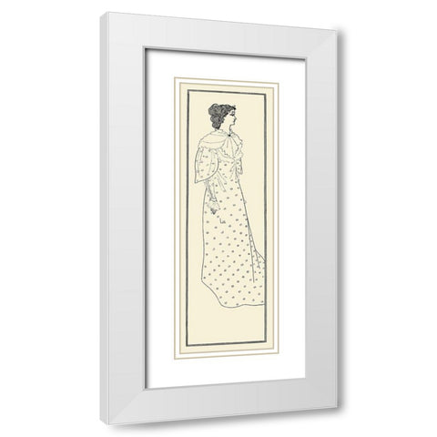 Yellow Book 1895 Vol.4 - Miss Winifred Emery White Modern Wood Framed Art Print with Double Matting by Beardsley, Aubrey