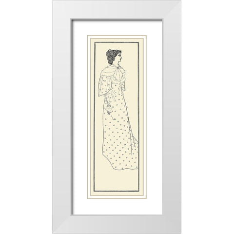 Yellow Book 1895 Vol.4 - Miss Winifred Emery White Modern Wood Framed Art Print with Double Matting by Beardsley, Aubrey