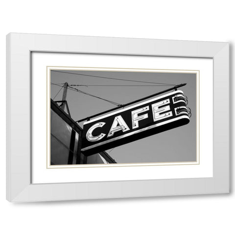 Gadsden Alabama White Modern Wood Framed Art Print with Double Matting by Alabama Picture Archive