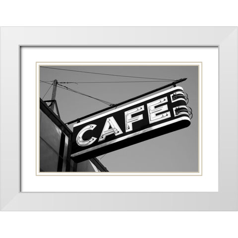 Gadsden Alabama White Modern Wood Framed Art Print with Double Matting by Alabama Picture Archive