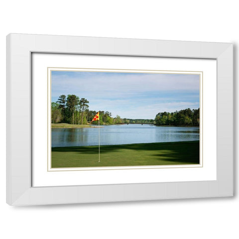 Grand National Golf Course II White Modern Wood Framed Art Print with Double Matting by Highsmith, Carol