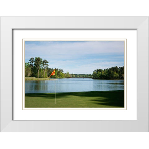 Grand National Golf Course II White Modern Wood Framed Art Print with Double Matting by Highsmith, Carol