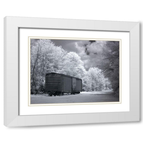 Old Train Car Alabama White Modern Wood Framed Art Print with Double Matting by Alabama Picture Archive