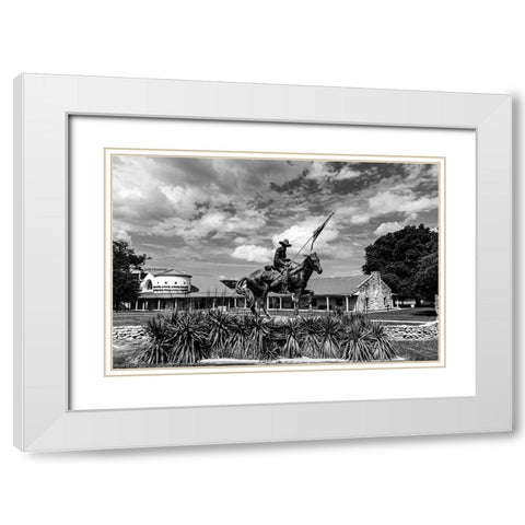 Texas ranger sculpture White Modern Wood Framed Art Print with Double Matting by Highsmith, Carol