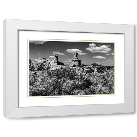 The Lighthouse-Palo Duro Canyon State Park in Armstrong County-Texas White Modern Wood Framed Art Print with Double Matting by Highsmith, Carol