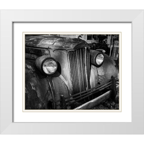 Old-Rusted Truck White Modern Wood Framed Art Print with Double Matting by Highsmith, Carol