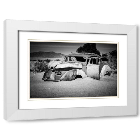 That Sinking Feeling White Modern Wood Framed Art Print with Double Matting by Vintage Photo Archive