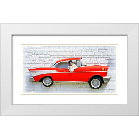 The King of Cruising White Modern Wood Framed Art Print with Double Matting by Vintage Photo Archive