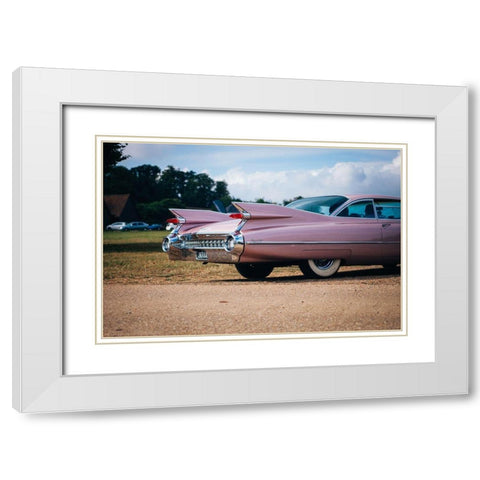 Whale of a Tail White Modern Wood Framed Art Print with Double Matting by Vintage Photo Archive