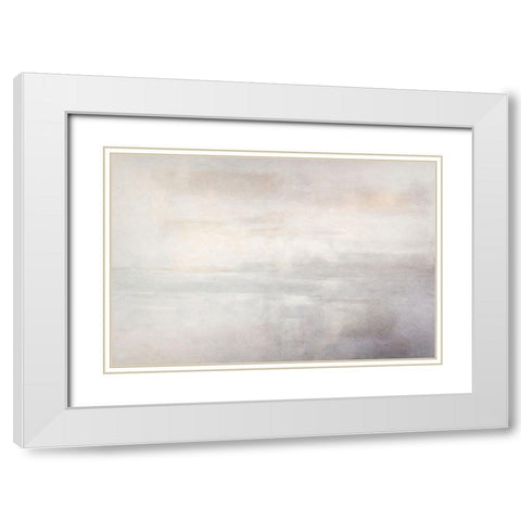 Across the Water White Modern Wood Framed Art Print with Double Matting by Alpenglow Workshop