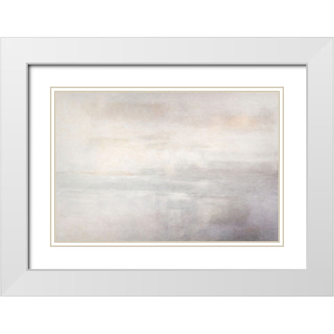 Across the Water White Modern Wood Framed Art Print with Double Matting by Alpenglow Workshop