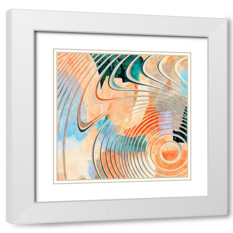 Amplified Frequencies White Modern Wood Framed Art Print with Double Matting by Alpenglow Workshop