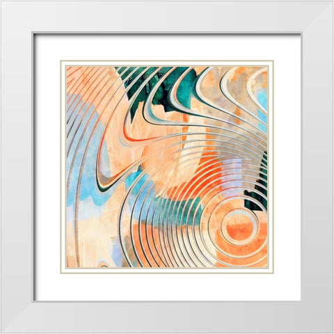 Amplified Frequencies White Modern Wood Framed Art Print with Double Matting by Alpenglow Workshop