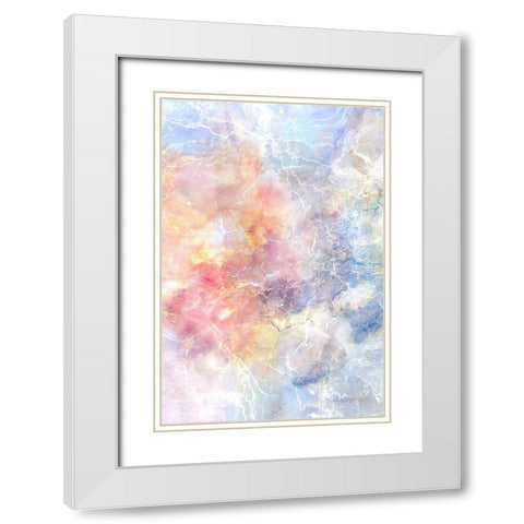 Crystalline Rainbow White Modern Wood Framed Art Print with Double Matting by Alpenglow Workshop