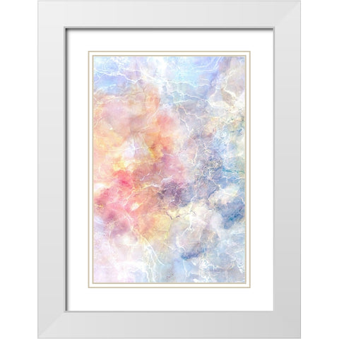 Crystalline Rainbow White Modern Wood Framed Art Print with Double Matting by Alpenglow Workshop