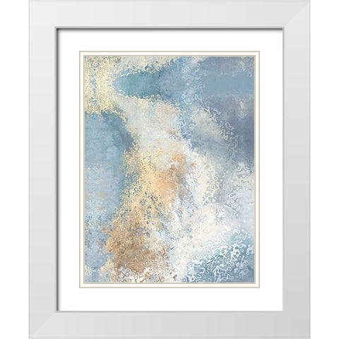 Flowing Stream III White Modern Wood Framed Art Print with Double Matting by Alpenglow Workshop