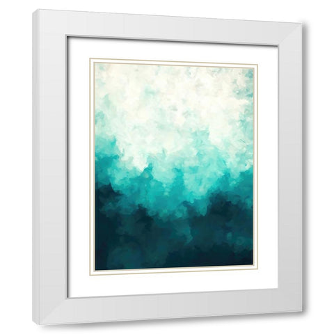 Turquoise Hills White Modern Wood Framed Art Print with Double Matting by Alpenglow Workshop
