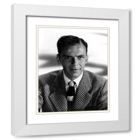 Frank Sinatra, 1942 I White Modern Wood Framed Art Print with Double Matting by Vintage Hollywood Archive