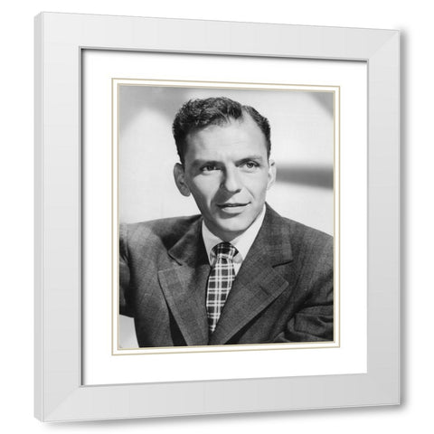 Frank Sinatra, 1942 II White Modern Wood Framed Art Print with Double Matting by Vintage Hollywood Archive