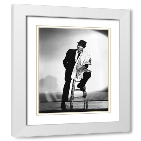 Frank Sinatra, 1957 II White Modern Wood Framed Art Print with Double Matting by Vintage Hollywood Archive