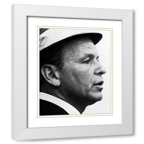 Frank Sinatra, 1964 White Modern Wood Framed Art Print with Double Matting by Vintage Hollywood Archive