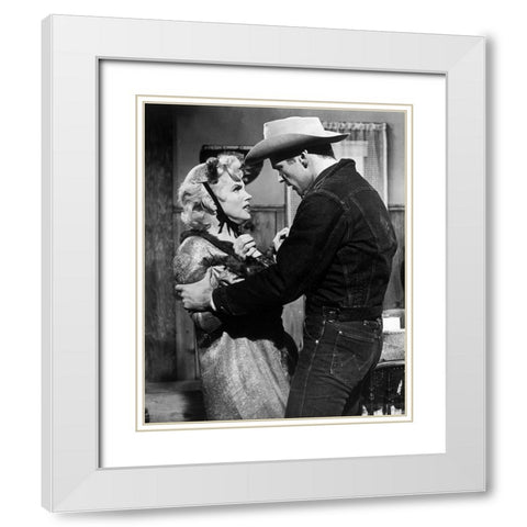 Marilyn Monroe, Don Murray, Bus Stop, 1956 White Modern Wood Framed Art Print with Double Matting by Vintage Hollywood Archive