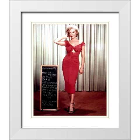 Marilyn Monroe White Modern Wood Framed Art Print with Double Matting by Vintage Hollywood Archive