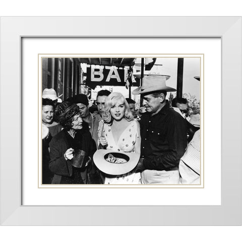 Marilyn Monroe, the Misfits, 1961 White Modern Wood Framed Art Print with Double Matting by Vintage Hollywood Archive