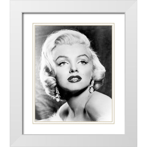 Marilyn Monroe White Modern Wood Framed Art Print with Double Matting by Vintage Hollywood Archive