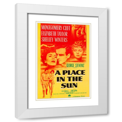 A Place in the Sun-1951 White Modern Wood Framed Art Print with Double Matting by Vintage Hollywood Archive