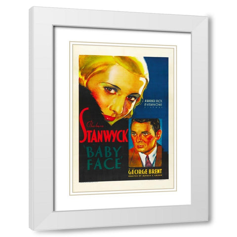 Baby Face-1933 White Modern Wood Framed Art Print with Double Matting by Vintage Hollywood Archive