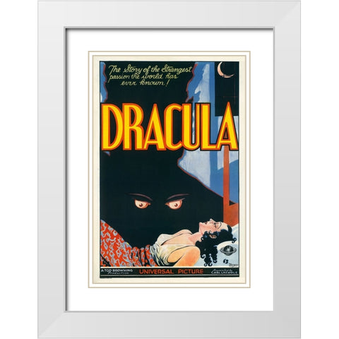 Dracula-1931 White Modern Wood Framed Art Print with Double Matting by Vintage Hollywood Archive