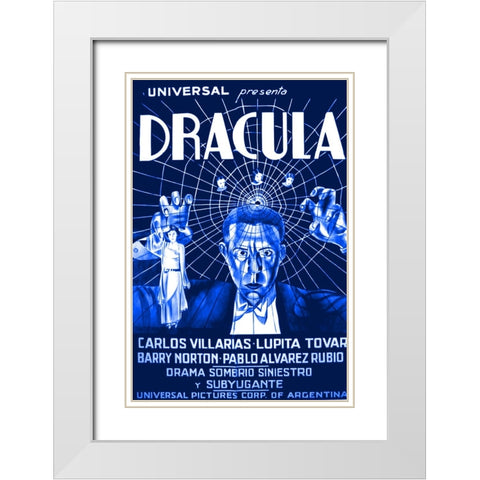 Dracula-1931 White Modern Wood Framed Art Print with Double Matting by Vintage Hollywood Archive
