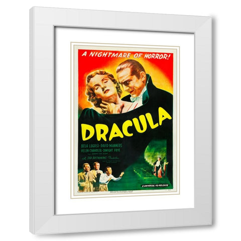 Dracula-1947 White Modern Wood Framed Art Print with Double Matting by Vintage Hollywood Archive