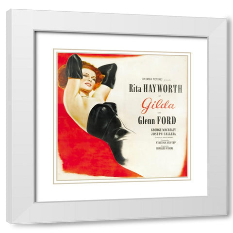 Gilda-1946 White Modern Wood Framed Art Print with Double Matting by Vintage Hollywood Archive