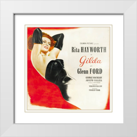 Gilda-1946 White Modern Wood Framed Art Print with Double Matting by Vintage Hollywood Archive