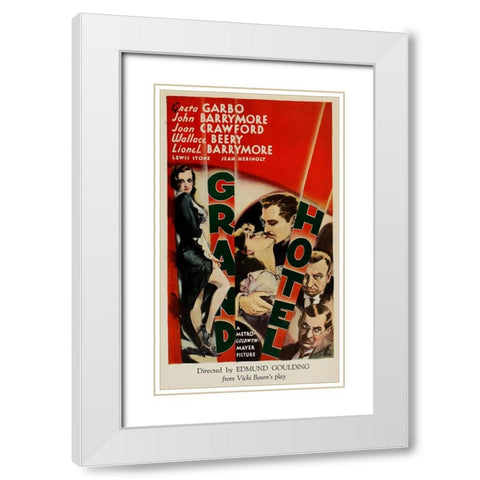 Grand Hotel-1932 White Modern Wood Framed Art Print with Double Matting by Vintage Hollywood Archive