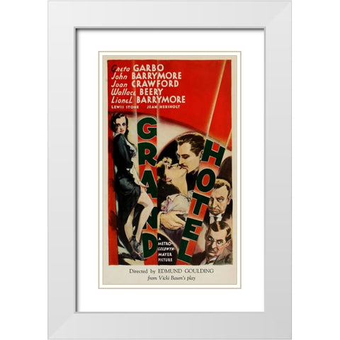 Grand Hotel-1932 White Modern Wood Framed Art Print with Double Matting by Vintage Hollywood Archive